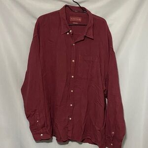 ABERCROMBIE & FITCH MENS SIZE XXL 100% LINEN LONG SLEEVE BUTTON DOWN SHIRT CLEAN